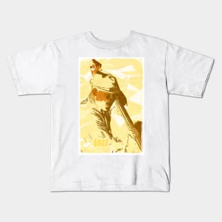 Jazz Contrabassist Poster Kids T-Shirt